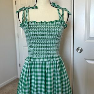 Kate Spade Maxi Green Gingham Dress